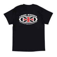 Load image into Gallery viewer, Iron Cross Surfboards S/S Black Tee
