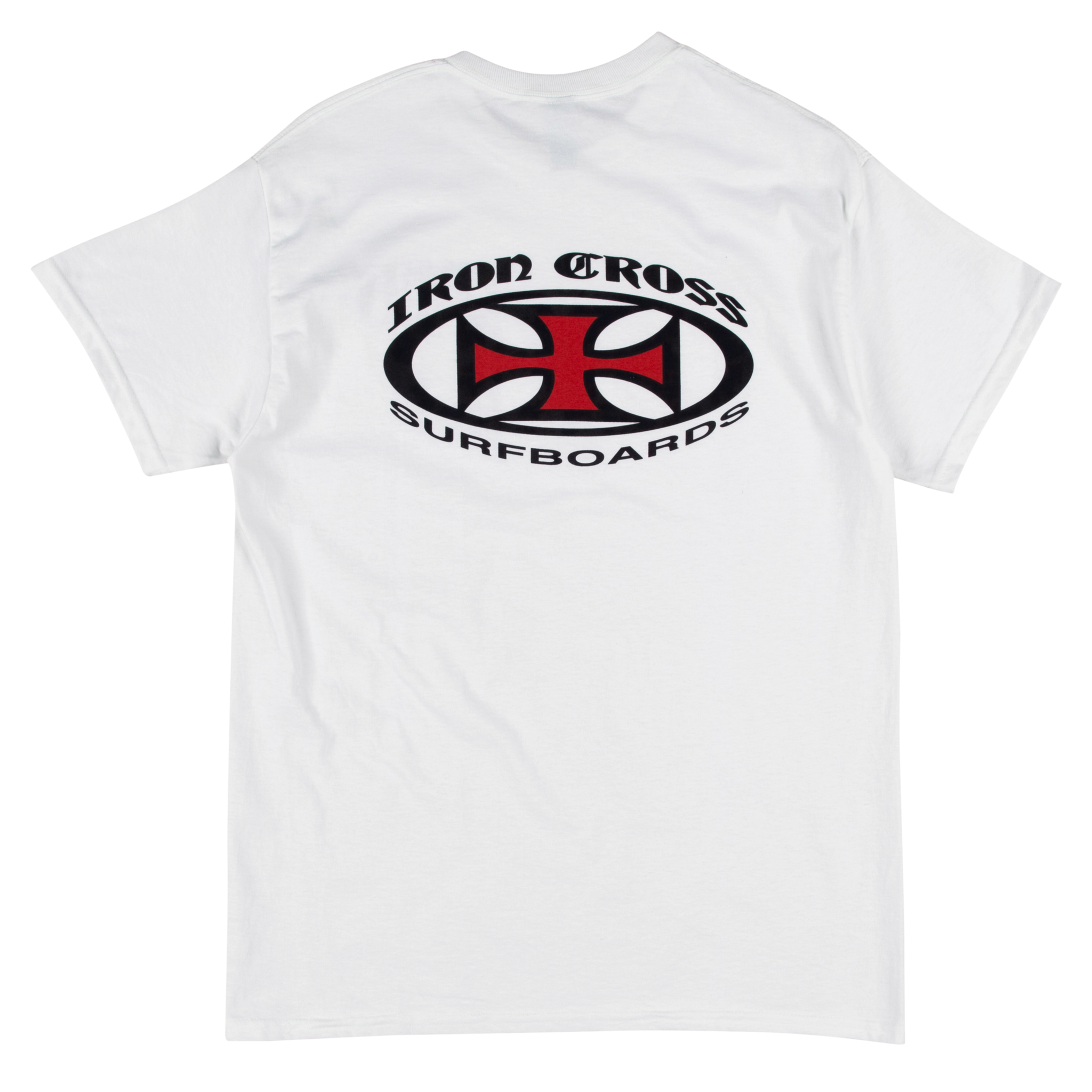 ROAD✖️CANVAS WNAME IRONCROSS TOP(SILVER) Iron Cross Surfboards S/S White Tee – Cardiff Surf Co.